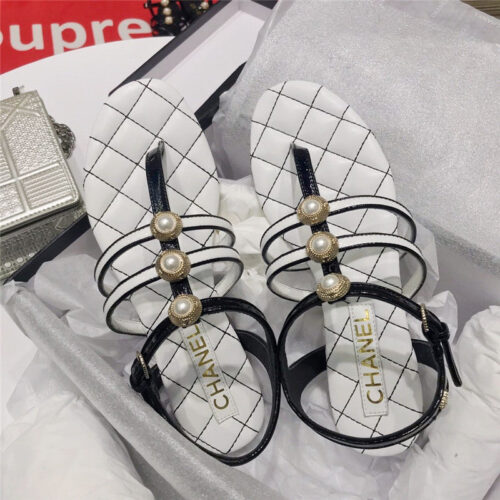 High Quality Luxury Chanel Pearl Sandals – Style 28934 product detail