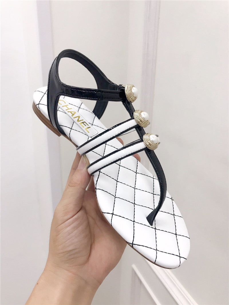 High Quality Luxury Chanel Pearl Sandals – Style 28934 product detail