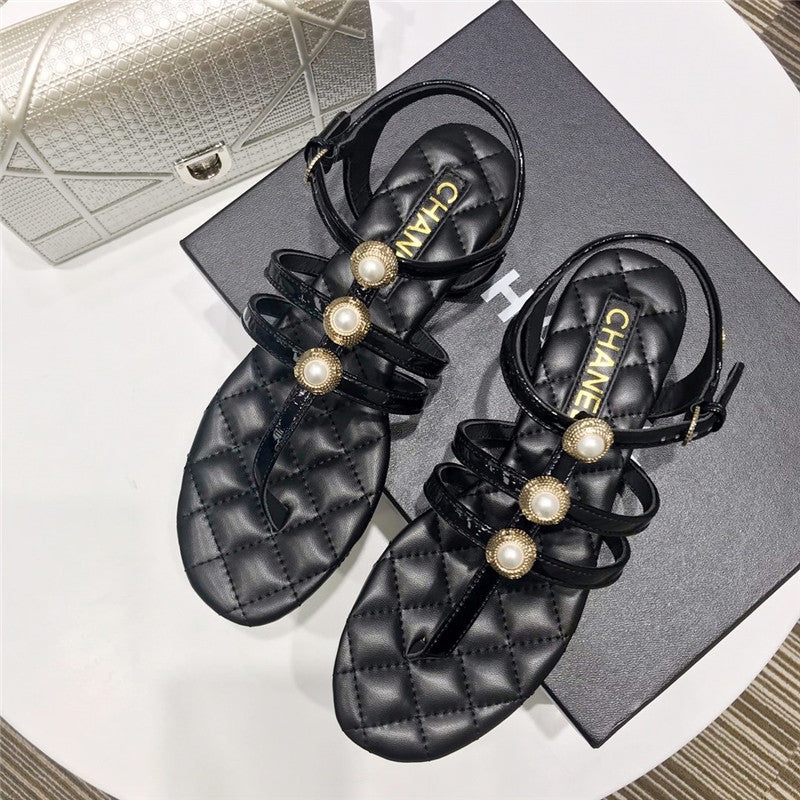 High Quality Luxury Chanel Pearl Sandals