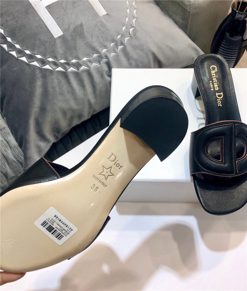 High Quality Luxury Dior Flat Sandals Black – Style 78630 product detail