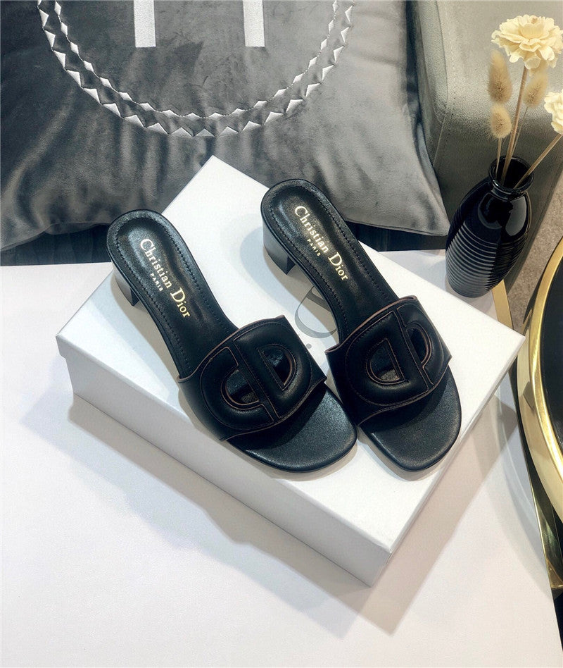 High Quality Luxury Dior Flat Sandals Black – Style 78630