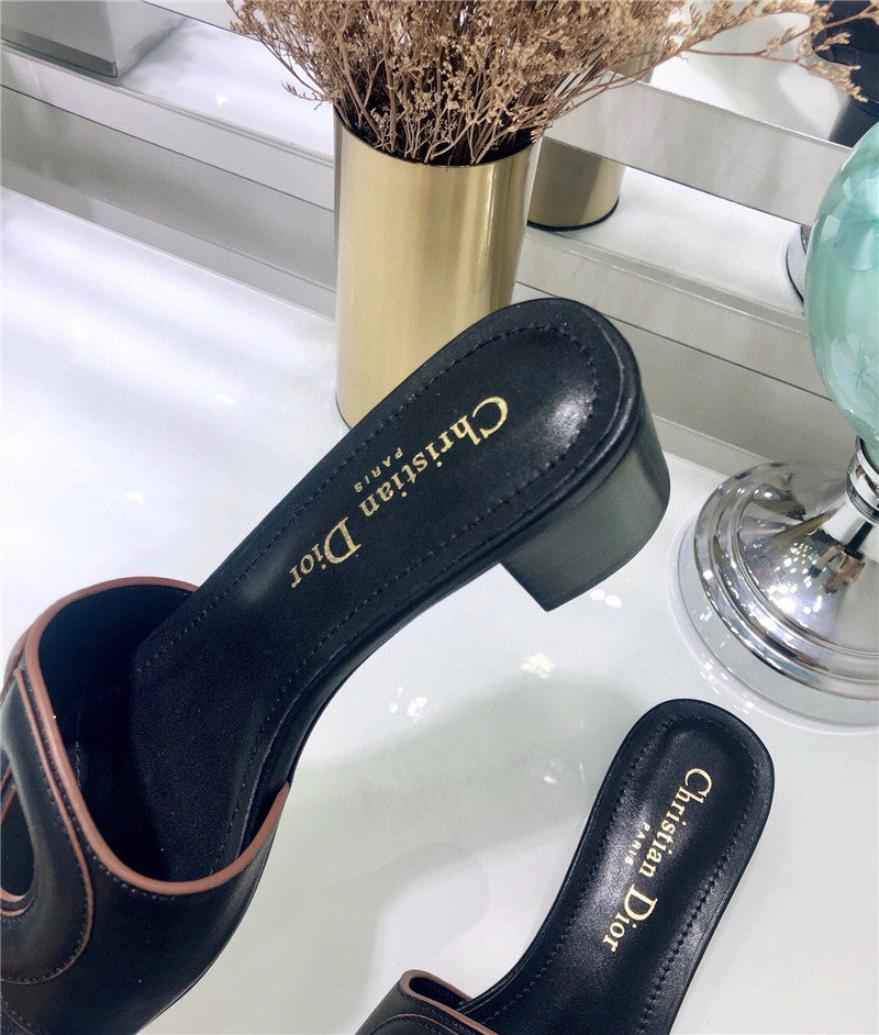 High Quality Luxury Dior Flat Sandals Black – Style 78630 product detail