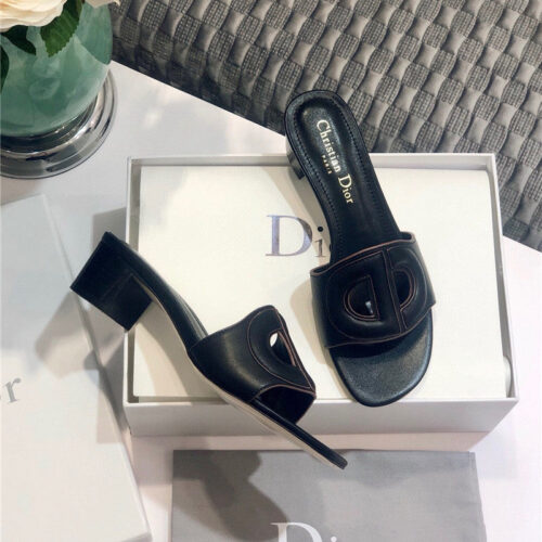 High Quality Luxury Dior Flat Sandals Black – Style 78630 product detail