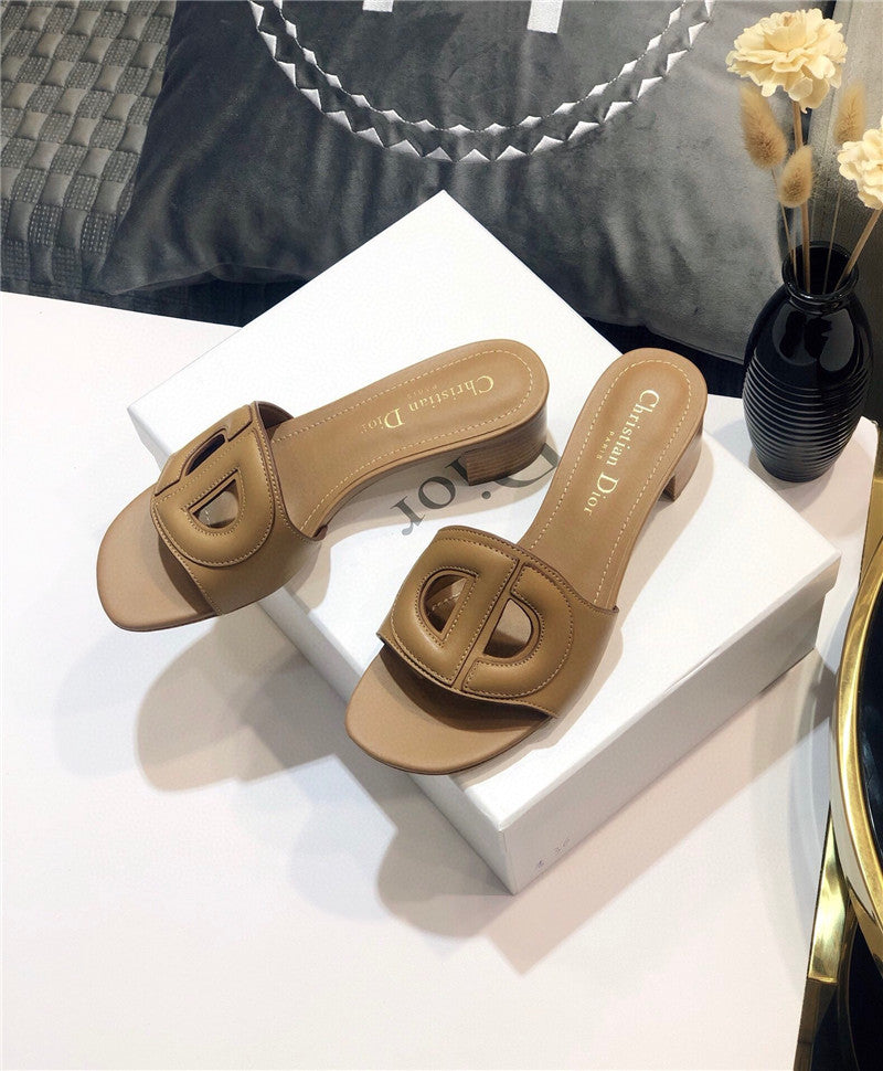 High Quality Luxury Dior Flat Sandals Brown – Style 33990 product detail