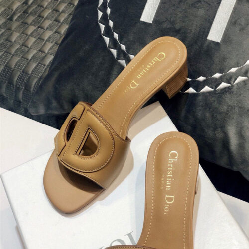 High Quality Luxury Dior Flat Sandals Brown – Style 33990 product detail