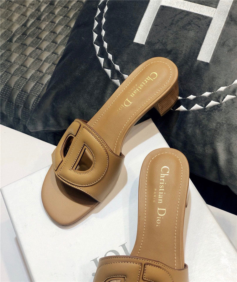 High Quality Luxury Dior Flat Sandals Brown – Style 33990 product detail