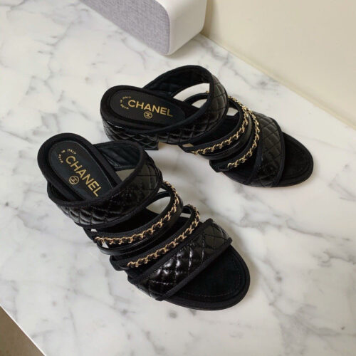 High Quality Luxury Chanel Diamond Sandals alternate view