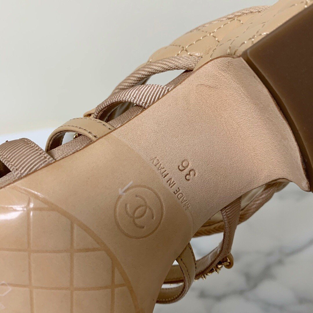 High Quality Luxury Chanel Diamond Sandals – Style 09606 product detail