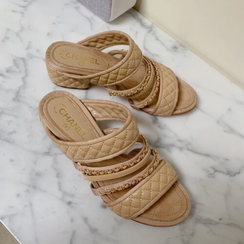 High Quality Luxury Chanel Diamond Sandals – Style 09606 alternate view