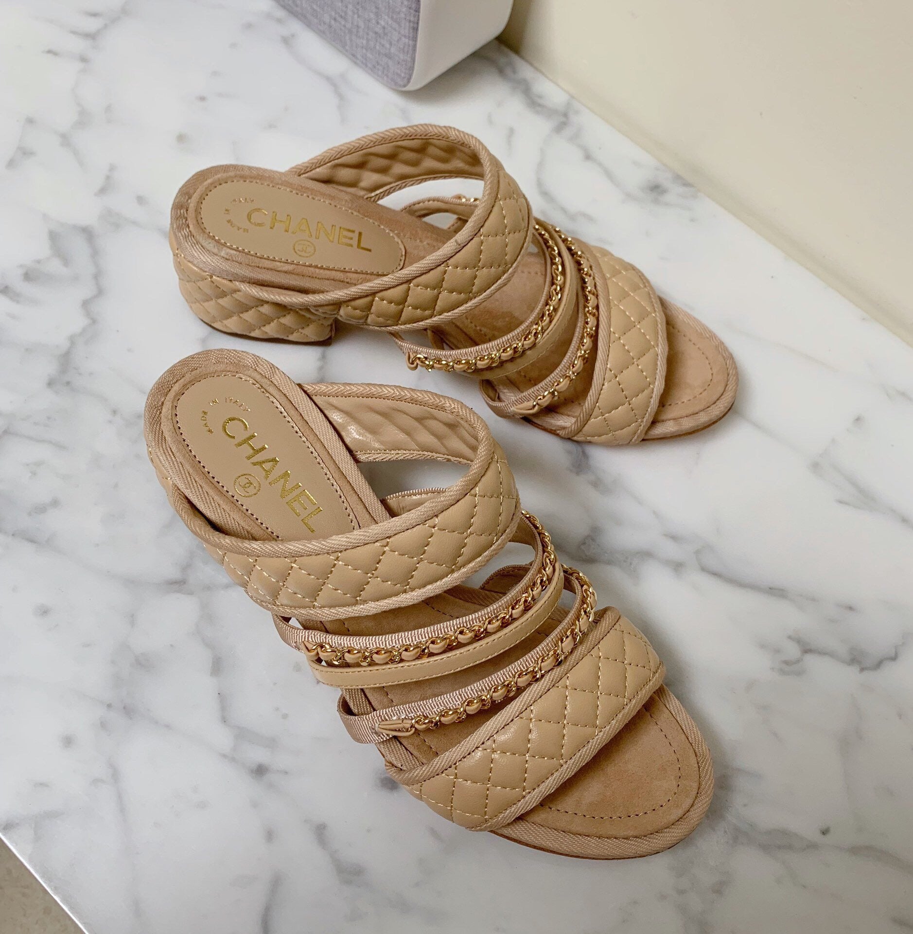 High Quality Luxury Chanel Diamond Sandals – Style 09606 product detail