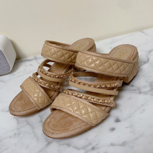 High Quality Luxury Chanel Diamond Sandals – Style 09606
