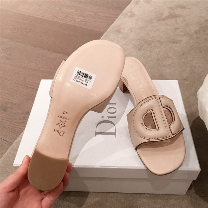 High Quality Luxury Dior Flat Sandals Brown product detail