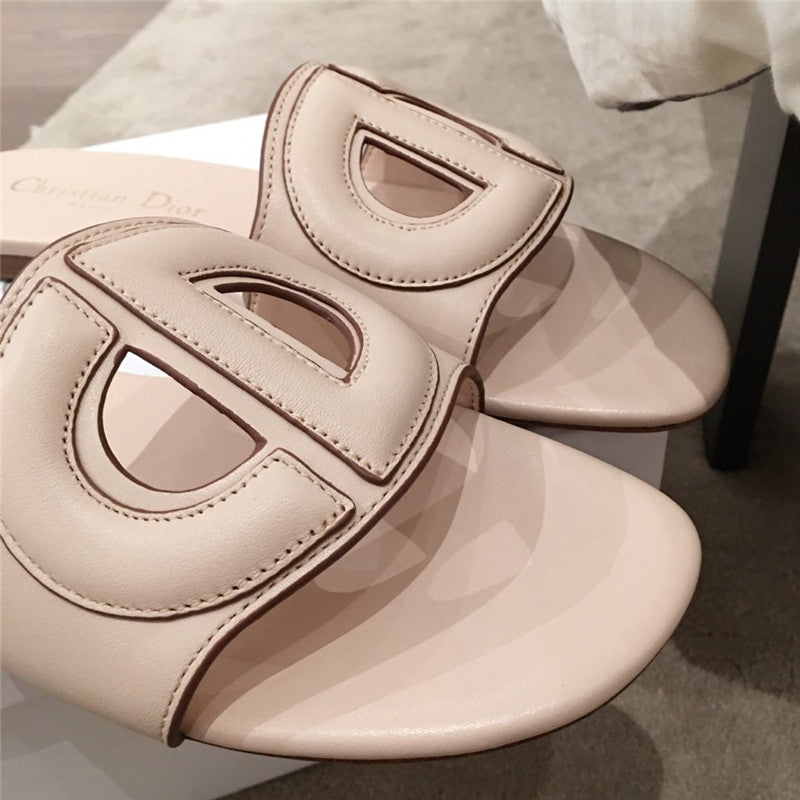 High Quality Luxury Dior Flat Sandals Brown product detail