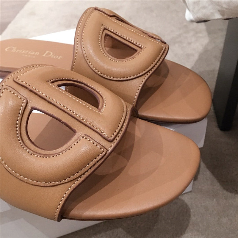High Quality Luxury Dior Flat Sandals Brown – Style 27206 product detail