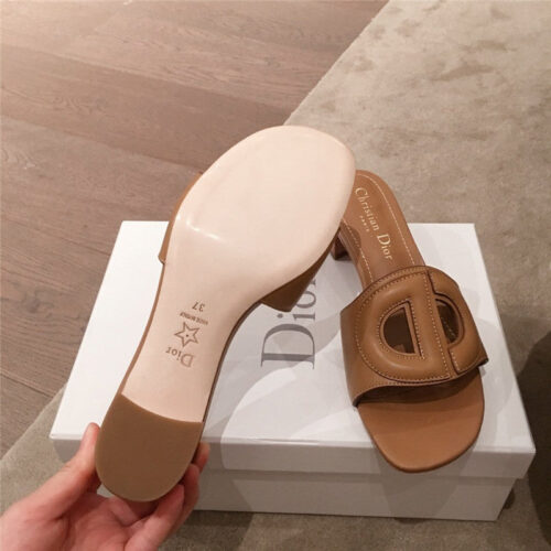 High Quality Luxury Dior Flat Sandals Brown – Style 27206 product detail