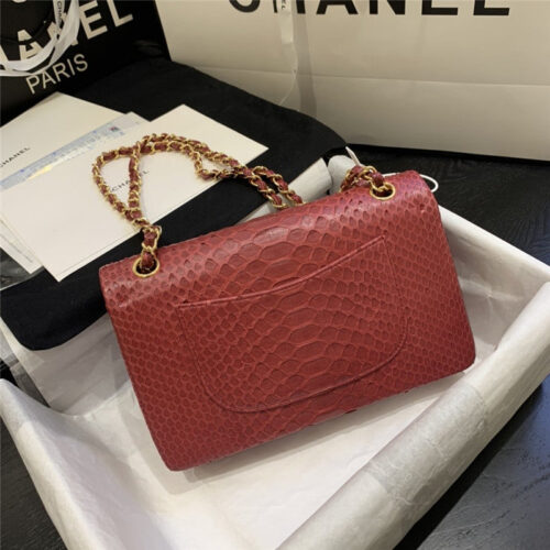High Quality Luxury Python Skin Chanel Bag alternate view