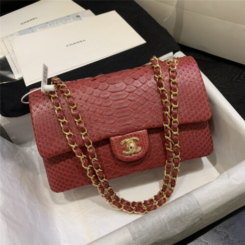 High Quality Luxury Python Skin Chanel Bag