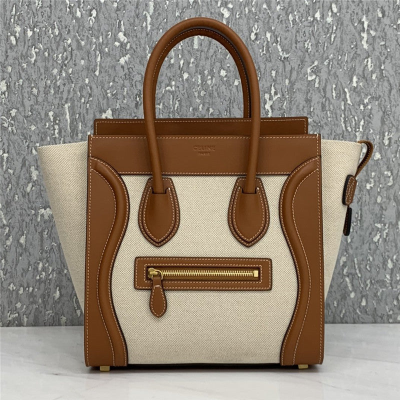 High Quality Luxury Celine Micro Luggage Color-Block Handbag – 35 Cm