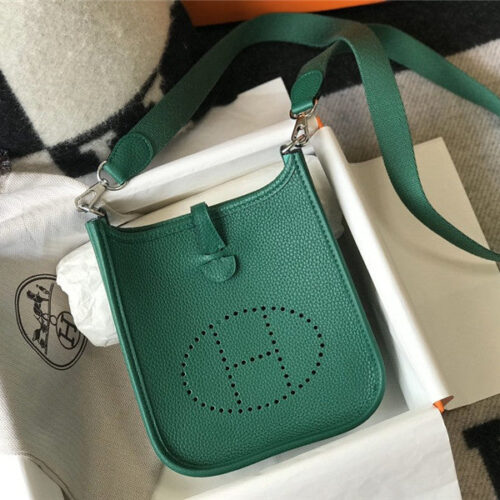 High Quality Luxury Hermes Evelyne 18 Bag Green
