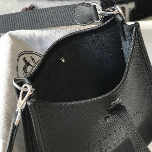 High Quality Luxury Hermes Evelyne 18 Bag Black product detail
