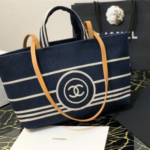 High Quality Luxury Chanel Canvas Beach Shopping Bag