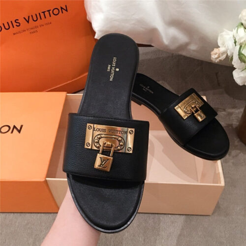 High Quality Luxury LV Lock Slippers – Style 50691 alternate view