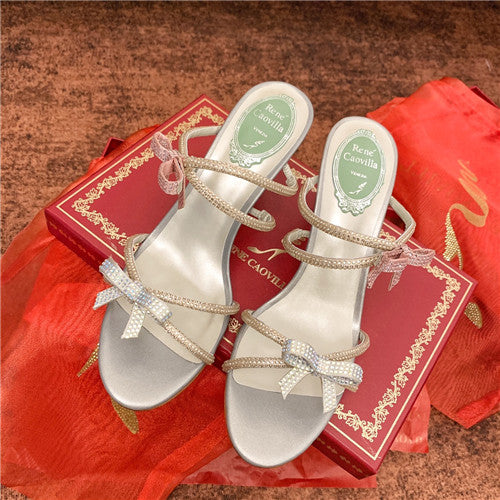 High Quality Luxury Rene Caovilla Heel Sandals – Style 16006