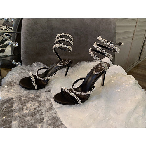 High Quality Luxury Rene Caovilla High Heels Sandals – Style 66822
