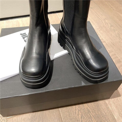 High Quality Luxury Bottega Veneta Leather Ankle Boots Shoes – Style 88550 product detail