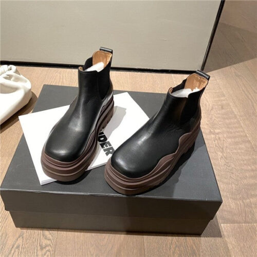 High Quality Luxury Bottega Veneta Leather Ankle Boots Shoes