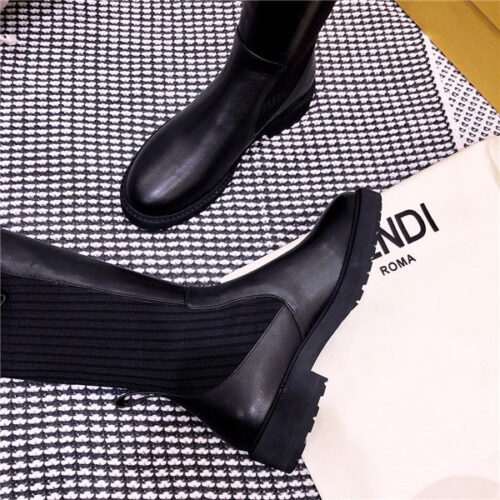 High Quality Luxury Fendi Rockoko FF Combat Boots Shoes product detail
