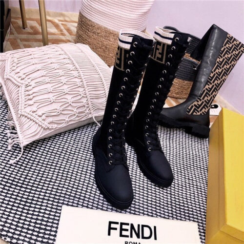 High Quality Luxury Fendi Rockoko FF Combat Boots Shoes – Style 88275 alternate view