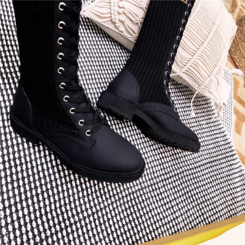 High Quality Luxury Fendi Rockoko FF Combat Boots Shoes – Style 88275 product detail