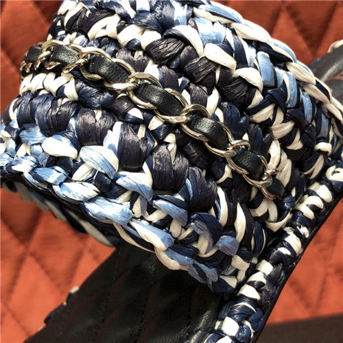High Quality Luxury Chanel Woven Flat Slippers product detail