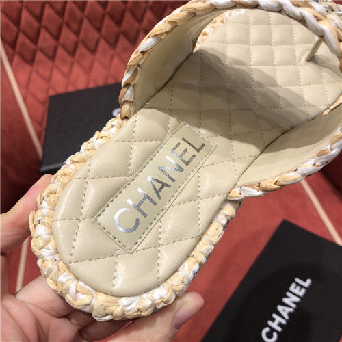 High Quality Luxury Chanel Woven Flat Slippers – Style 59942 product detail