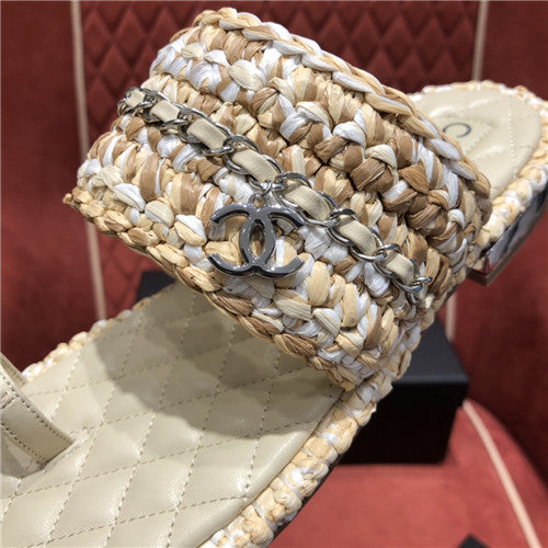 High Quality Luxury Chanel Woven Flat Slippers – Style 59942 product detail