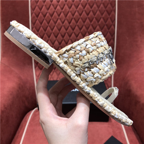 High Quality Luxury Chanel Woven Flat Slippers – Style 59942 product detail