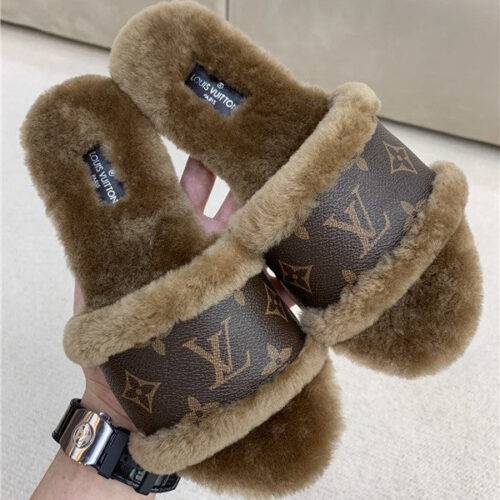 High Quality Luxury LV Wool Slippers Shoes – Style 51715 product detail