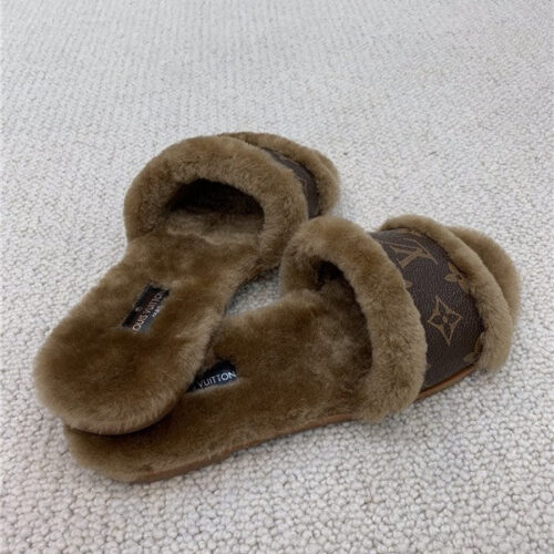 High Quality Luxury LV Wool Slippers Shoes – Style 51715 alternate view