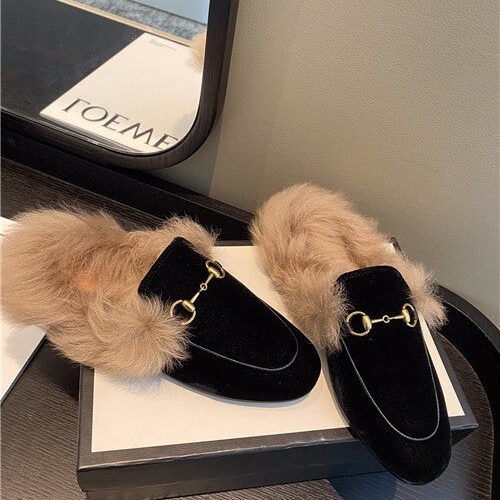 High Quality Luxury Gucci Furry Slippers Shoes – Style 33331