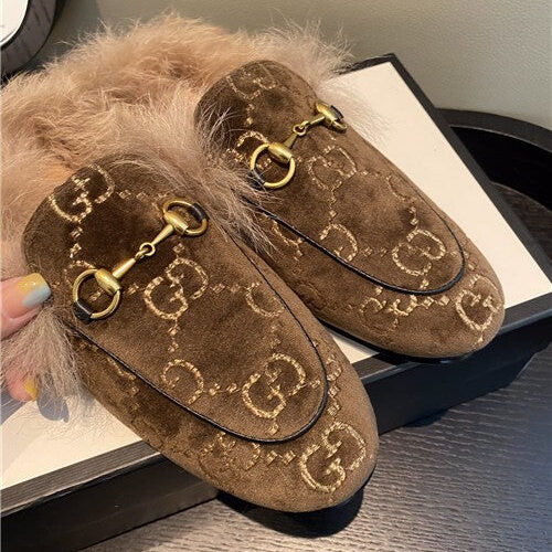 High Quality Luxury Gucci Furry Slippers Shoes – Style 66099 alternate view