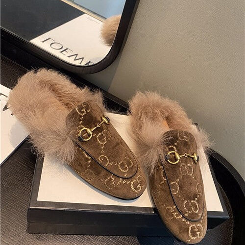 High Quality Luxury Gucci Furry Slippers Shoes – Style 66099