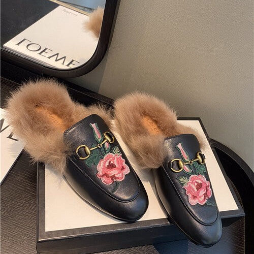 High Quality Luxury Gucci Furry Slippers Shoes – Style 97171