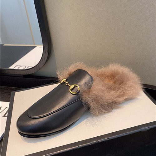 High Quality Luxury Gucci Furry Slippers Shoes – Style 64403 product detail