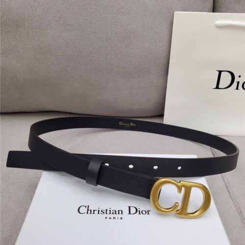 High Quality Luxury Dior Cd Black Leather Belt – Style 00422