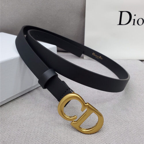 High Quality Luxury Dior Cd Black Leather Belt – Style 00422 alternate view