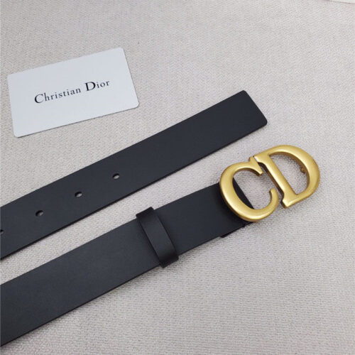 High Quality Luxury Dior Cd Black Leather Belt product detail
