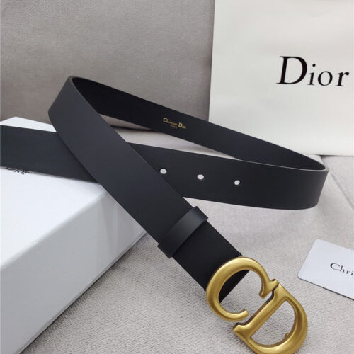 High Quality Luxury Dior Cd Black Leather Belt alternate view