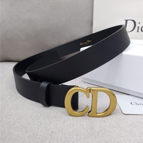 High Quality Luxury Dior Cd Black Leather Belt product detail