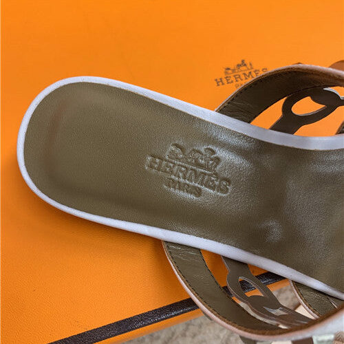 High Quality Luxury Hermes Flat Slippers Womens – Style 37123 product detail
